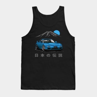 JDM Tuner RX-7 (Silhouette Blue) Tank Top